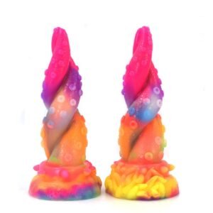 Cthulhu Tentacle Anal Dildo Fantasy Silicone Toy with Suction Base – Glows in the Dark