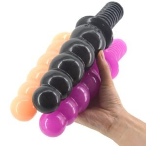 Best Textured Anal Dildo | Multi-Color Silicone with Handle