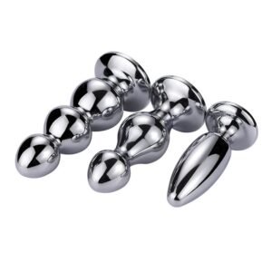 Stainless Steel Butt Plugs Set with Multiple Sizes