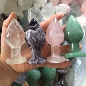 Natural Crystal Anal Plug – Polished Gemstone Pleasure Toy